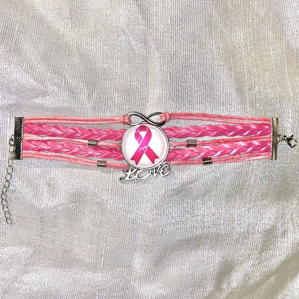 Breast Cancer Awareness Multi Strand Bracelet NEW Includes Free Gift from Closet - Picture 3 of 5